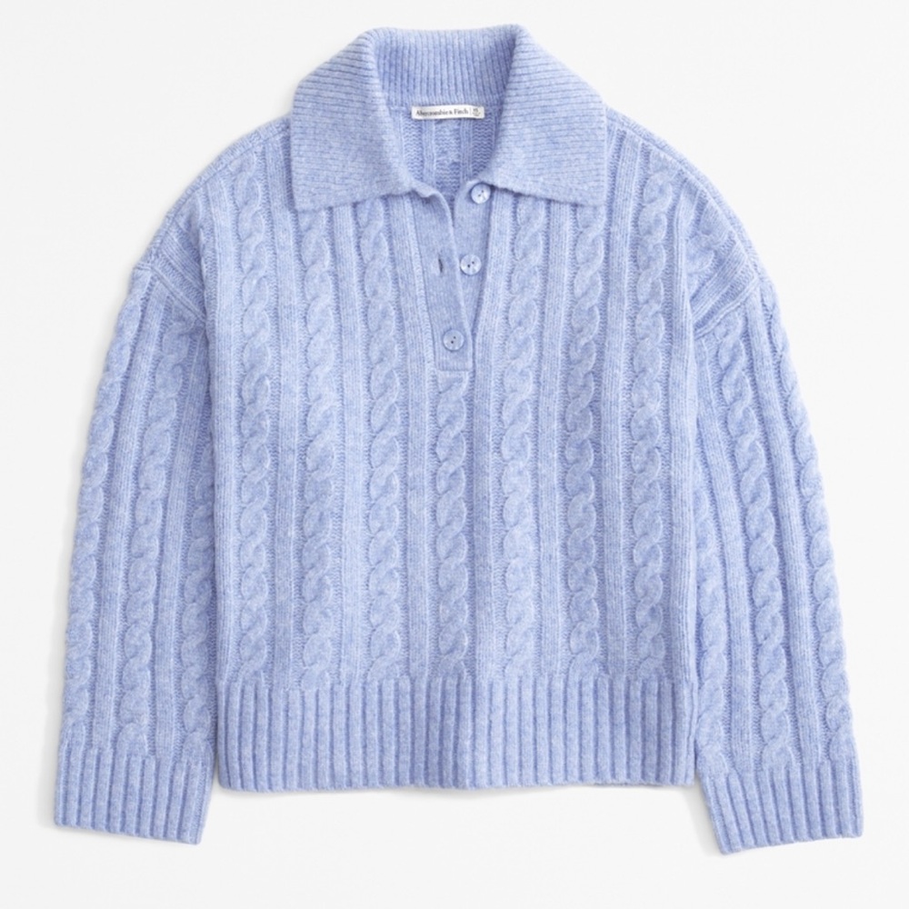 Abercrombie & Fitch Notch-Neck Collared Sweater